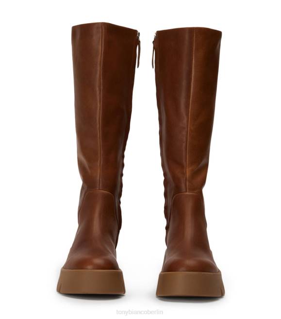 kniehohe Stiefel| de Tony Bianco Frauen Rage-Kalbsstiefel Cognac 4624420
